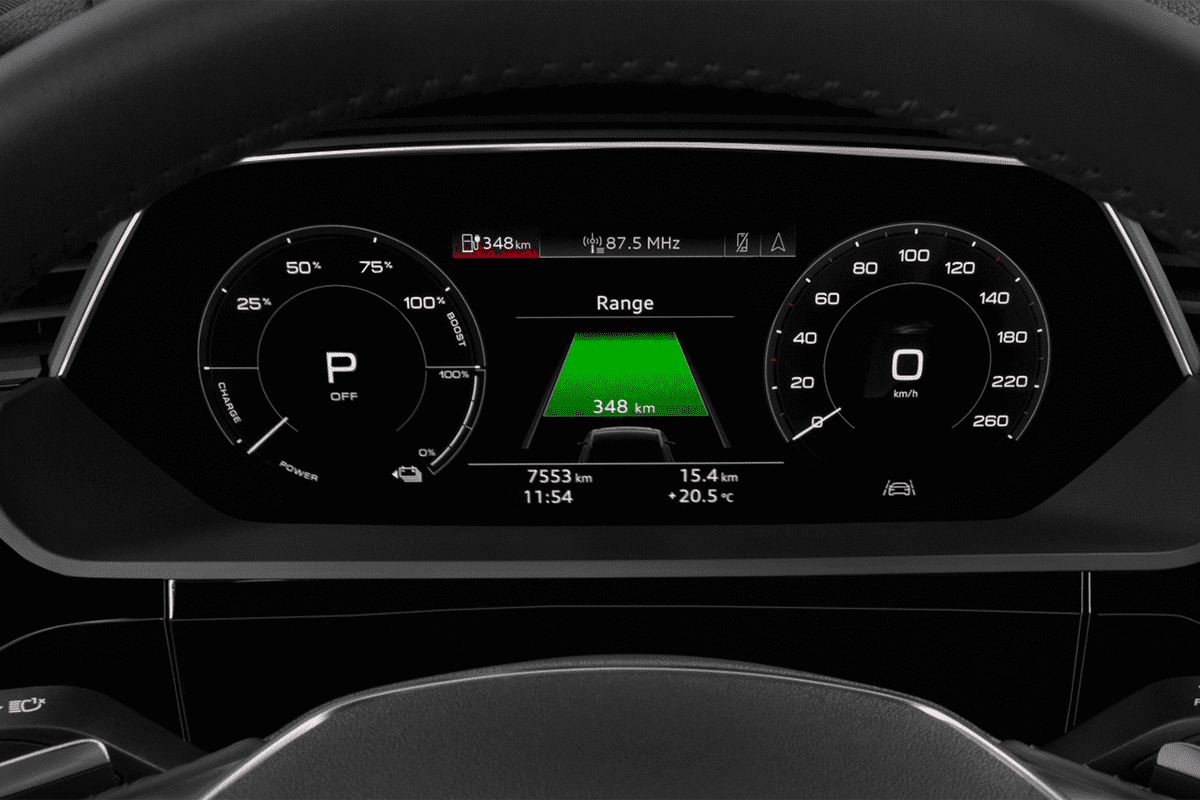 Kombiinstrument eines Audi e-tron S