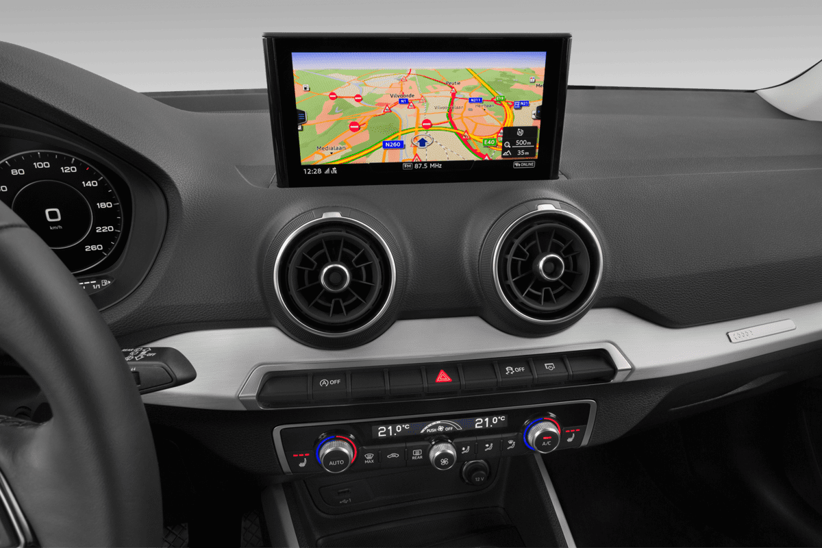 Mittelkonsole eines Audi Q2 