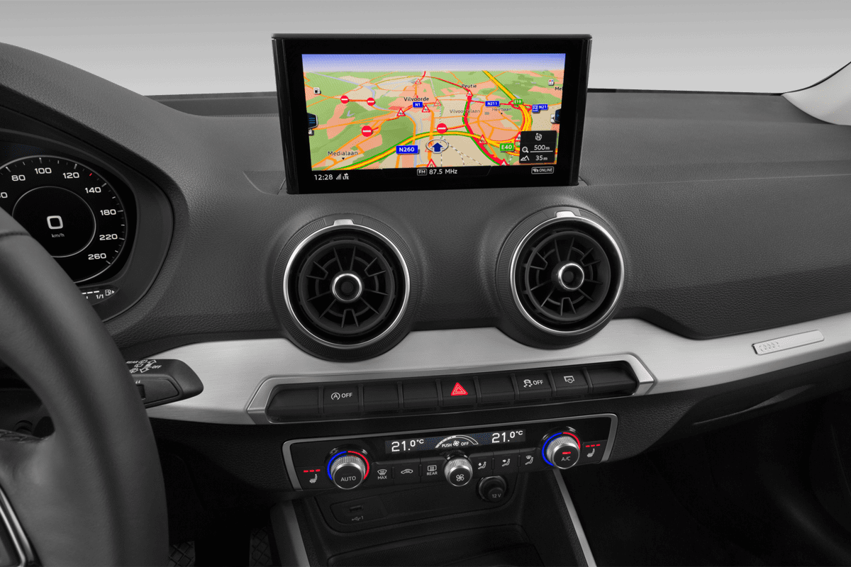 Mittelkonsole eines Audi Q2 