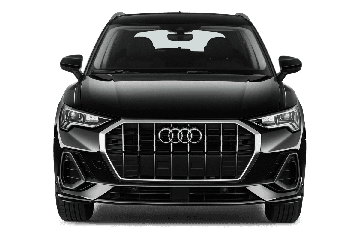 Frontansicht eines Audi Q3 SUV (neues Modell), freigestellt