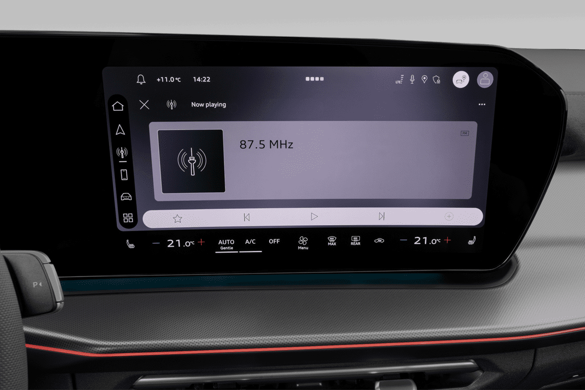 Audiosystem eines Audi Q3 SUV (neues Modell)