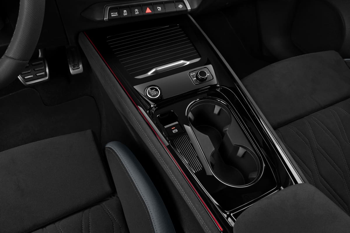 Schaltknüppel eines Audi Q3 SUV (neues Modell)