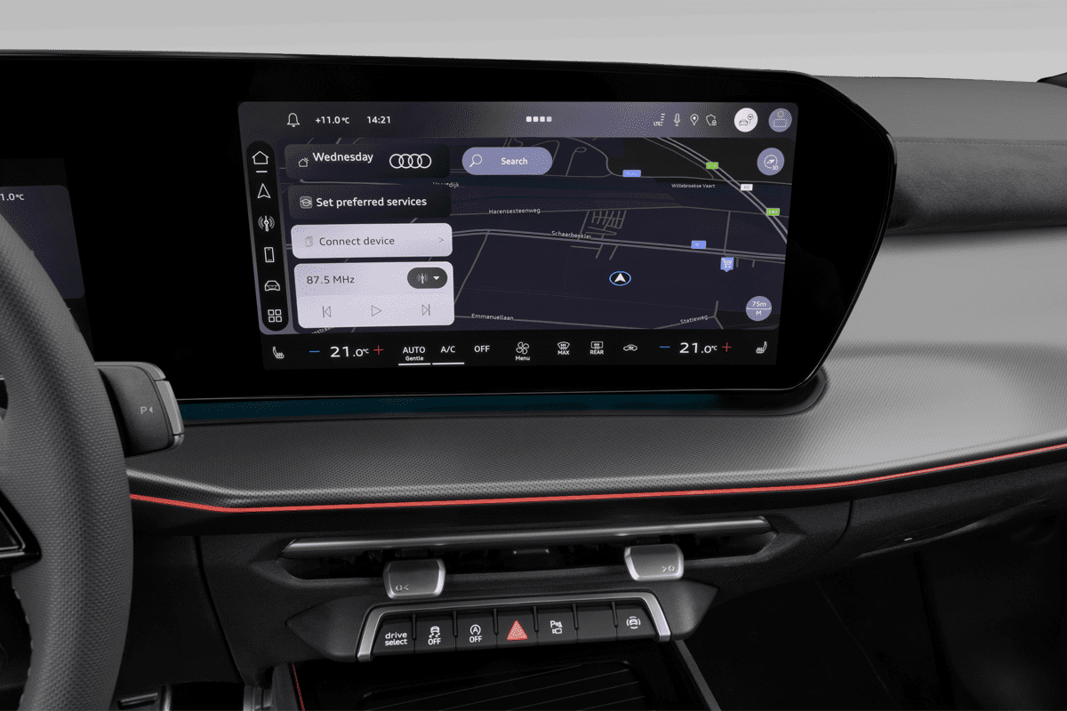 Mittelkonsole eines Audi Q3 SUV (neues Modell)