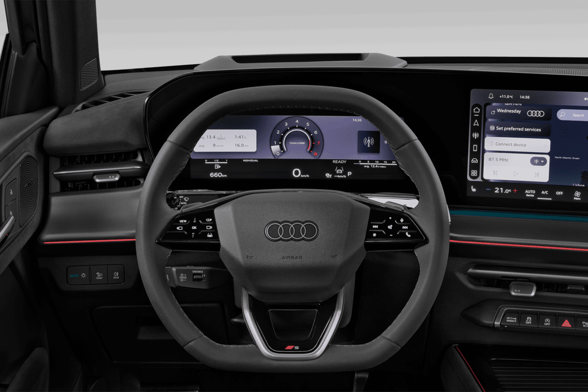 Lenkrad eines Audi Q3 SUV (neues Modell)