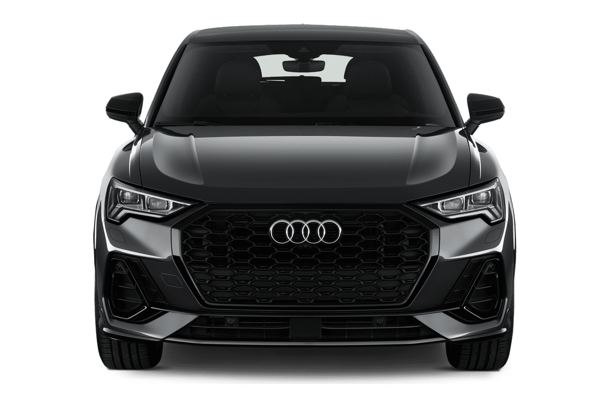 Frontansicht eines Audi Q3 Sportback, freigestellt