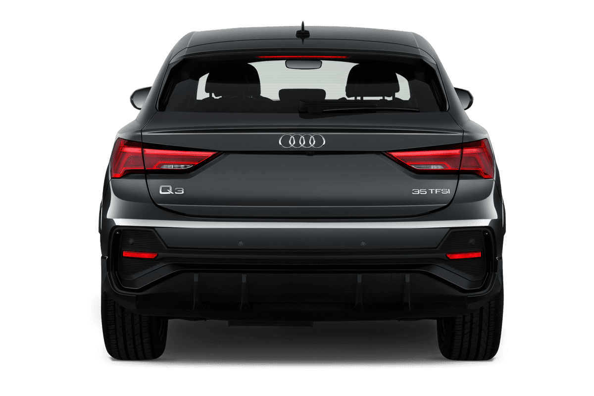 Heckansicht eines Audi Q3 Sportback