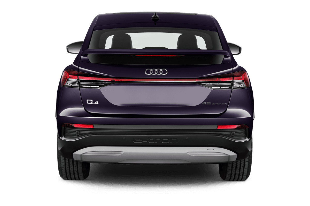 Heckansicht eines Audi Q4 Sportback e-tron