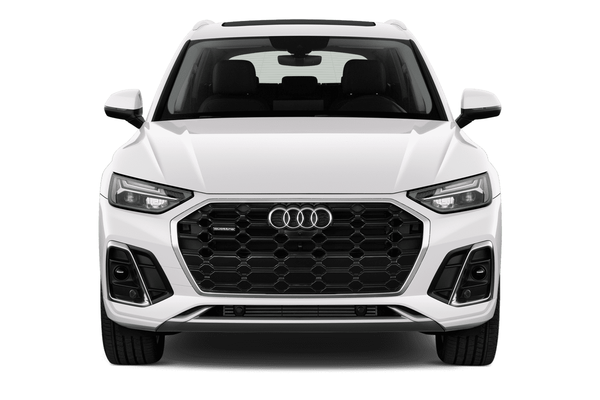 Frontansicht eines Audi Q5 SUV (neues Modell), freigestellt