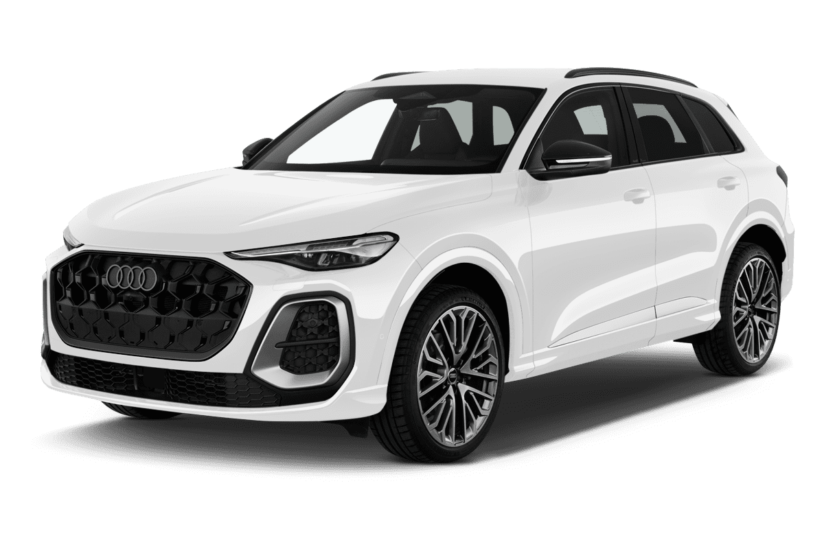 Schräge Frontansicht eines Audi Q5, freigestellt