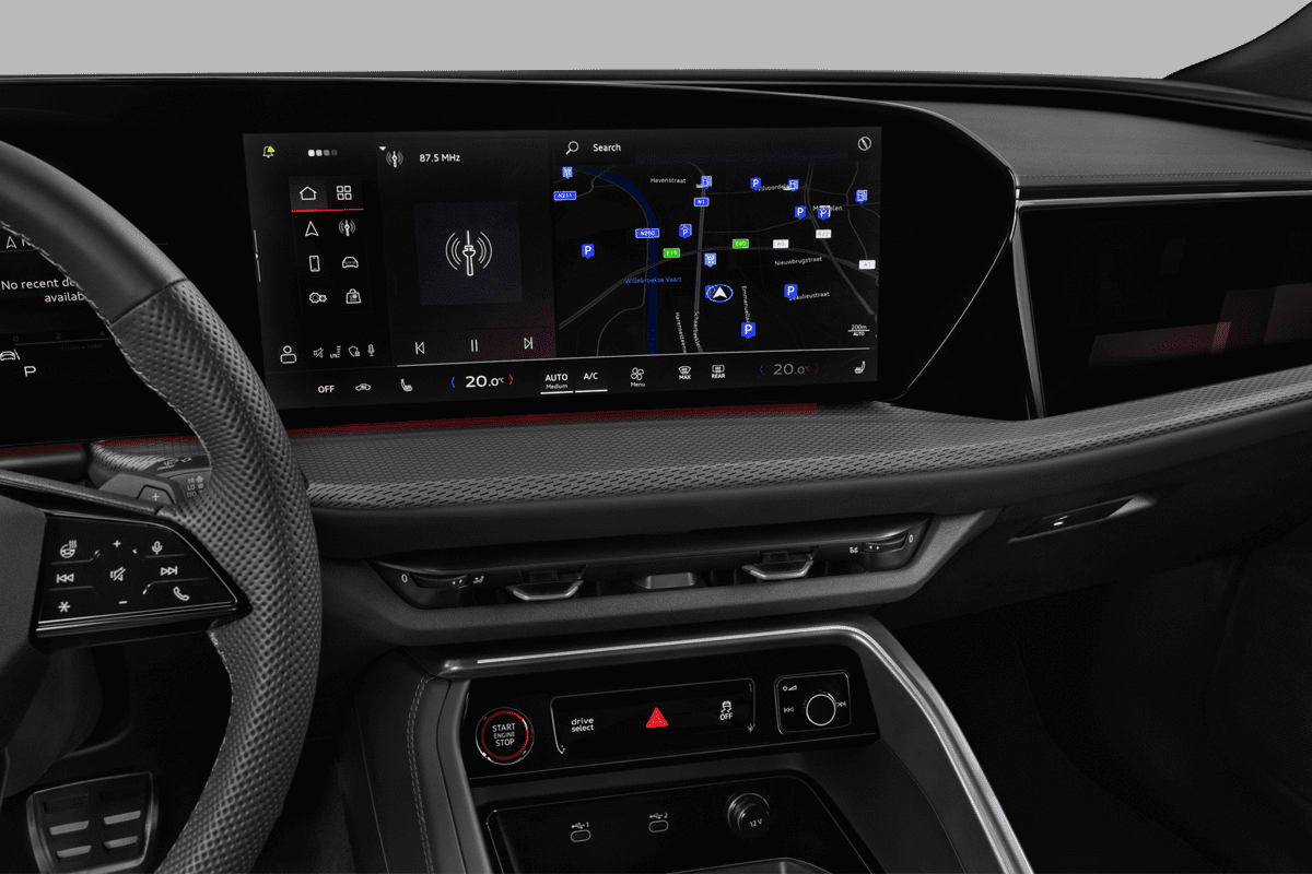 Mittelkonsole eines Audi Q5 Sportback 