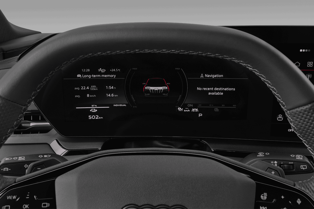 Kombiinstrument eines Audi Q6 SUV e-tron