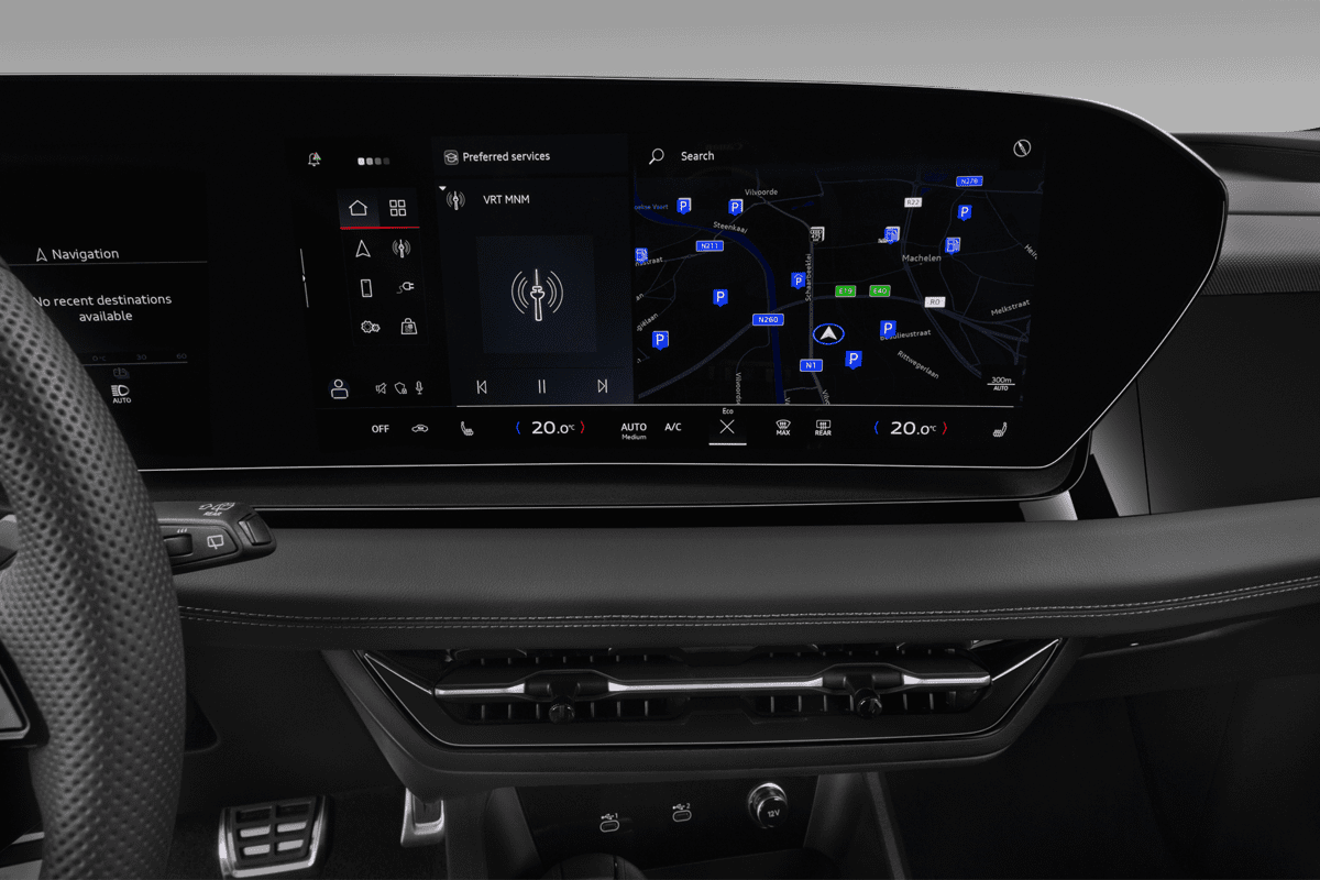 Mittelkonsole eines Audi Q6 SUV e-tron