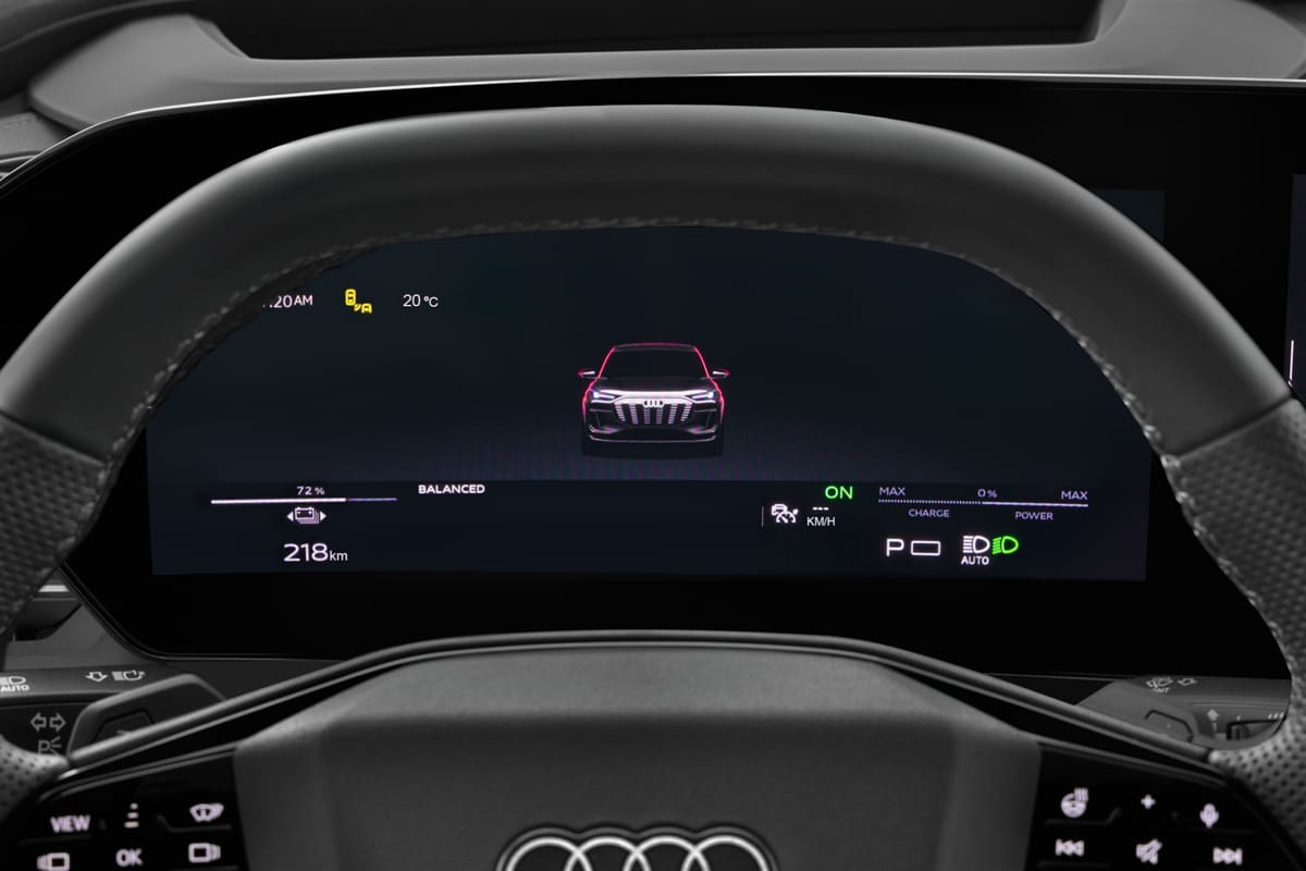 Kombiinstrument eines Audi Q6 Sportback e-tron