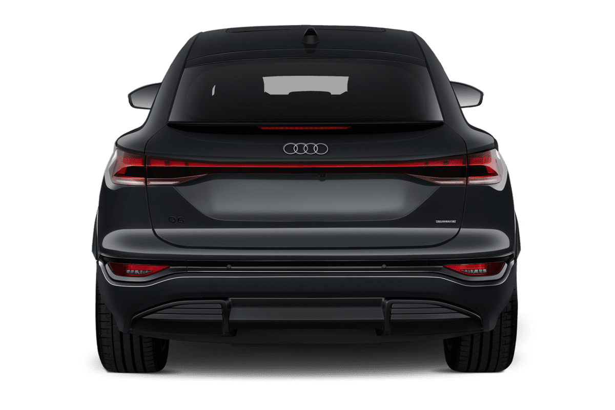 Heckansicht eines Audi Q6 Sportback e-tron