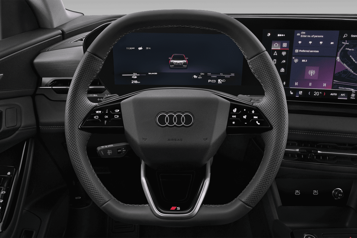 Lenkrad eines Audi Q6 Sportback e-tron