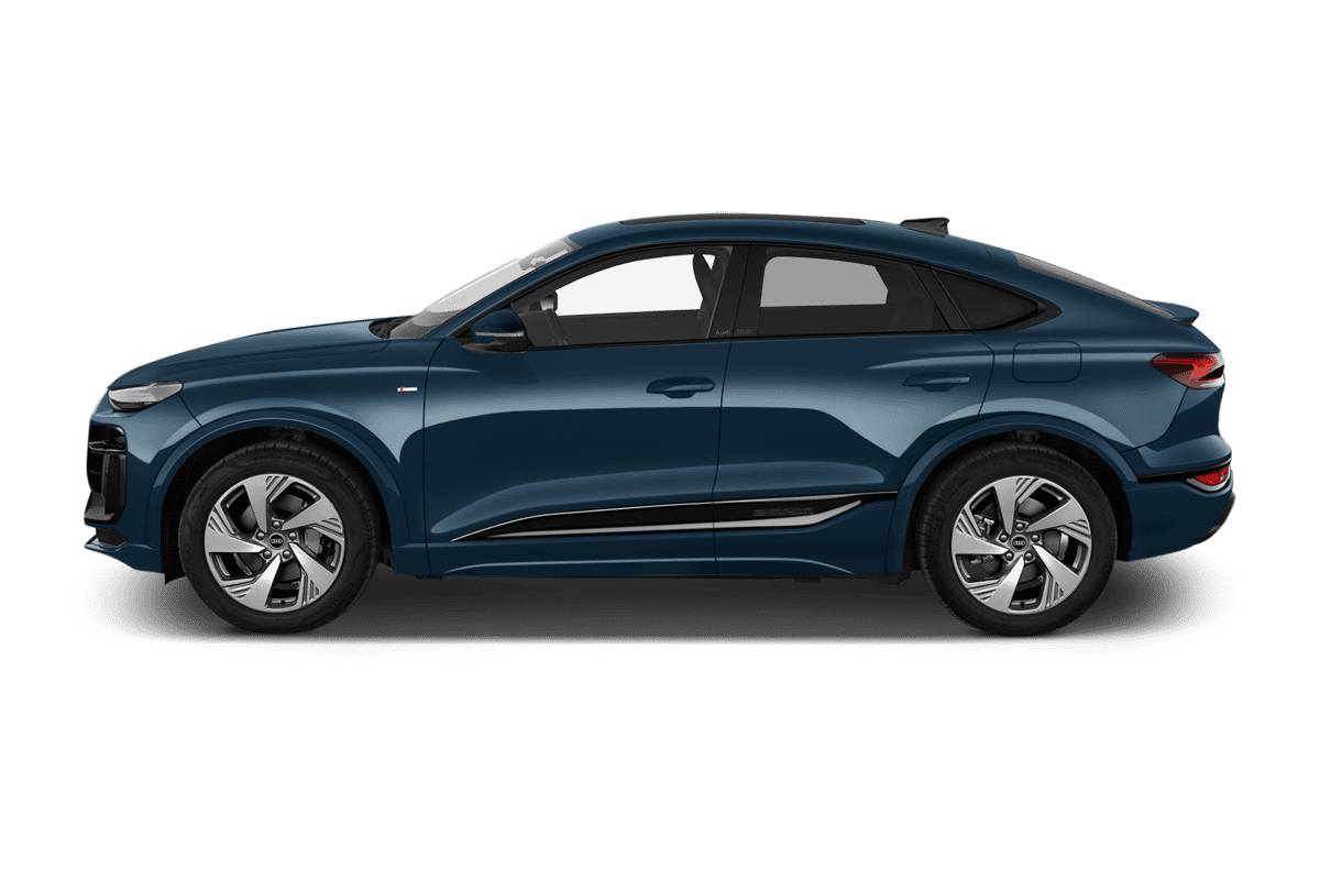 Seitenansicht eines Audi Q6 Sportback e-tron