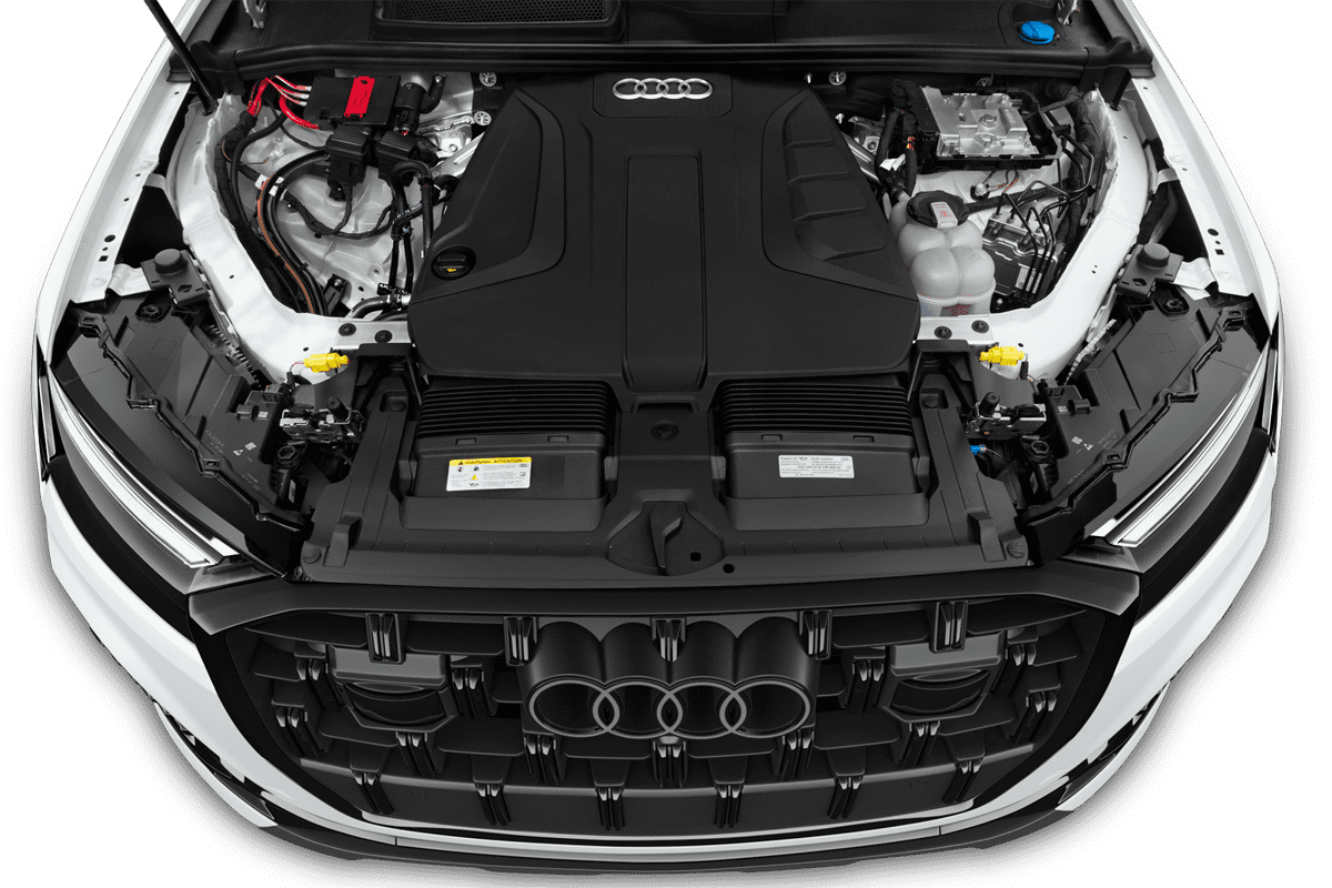 Motorraum eines Audi Q7 SUV