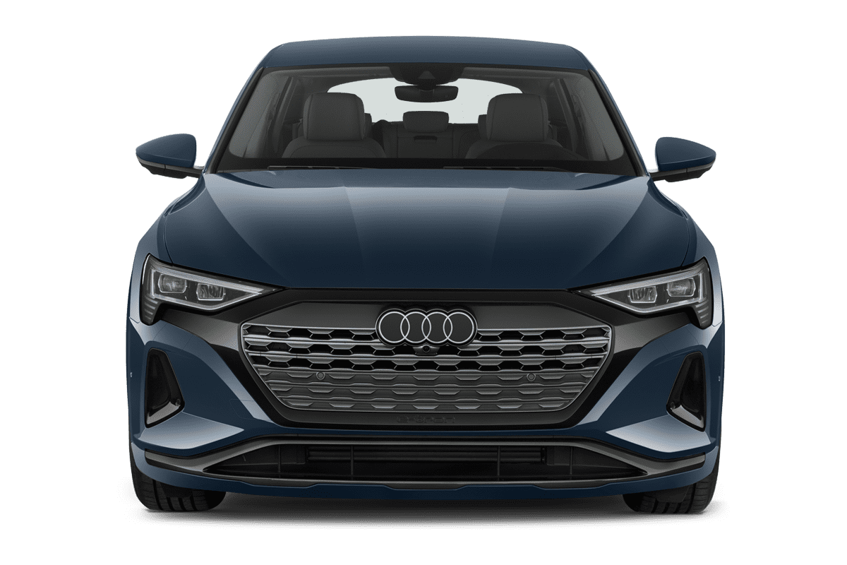 Frontansicht eines Audi Q8 e-tron, freigestellt