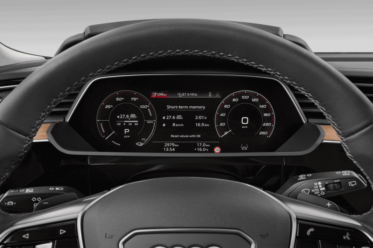 Kombiinstrument eines Audi Q8 e-tron