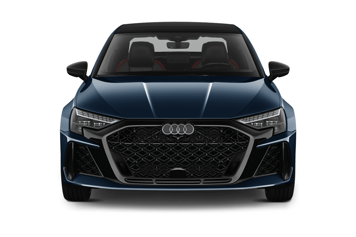 Frontansicht eines Audi RS3 Limousine, freigestellt