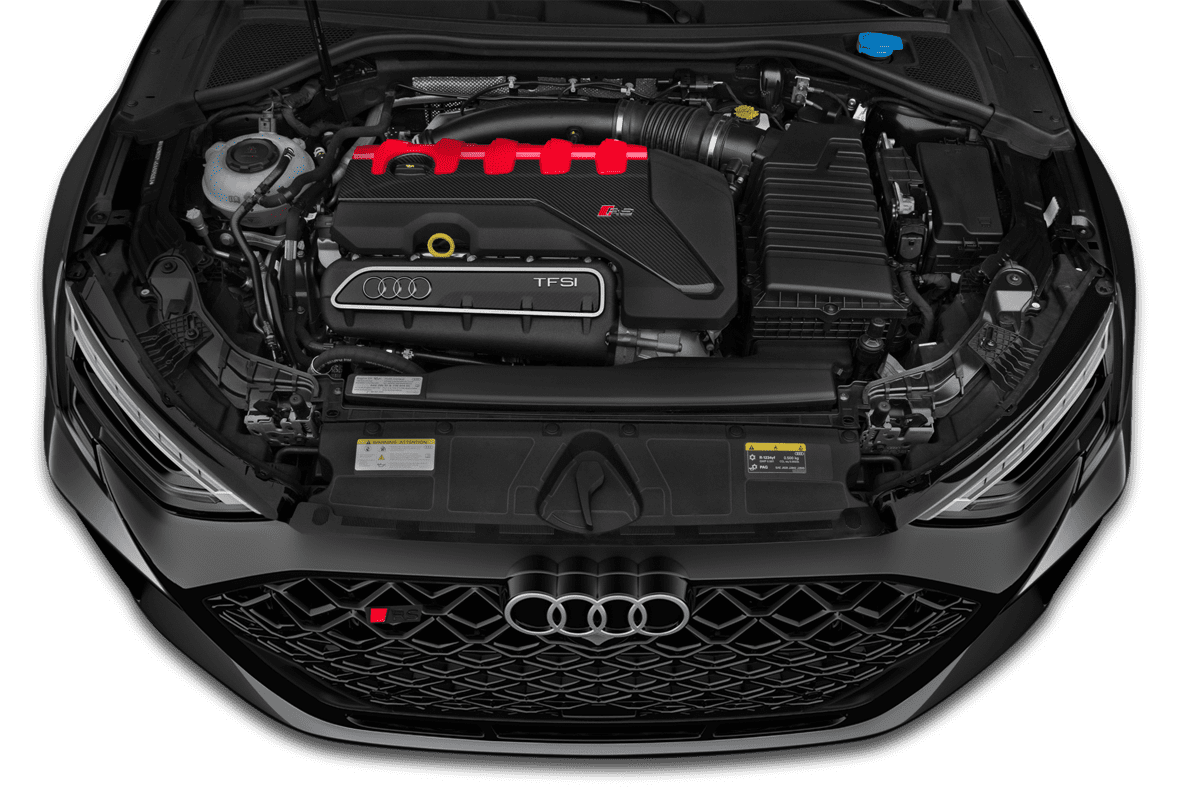 Motorraum eines Audi A3 Limousine