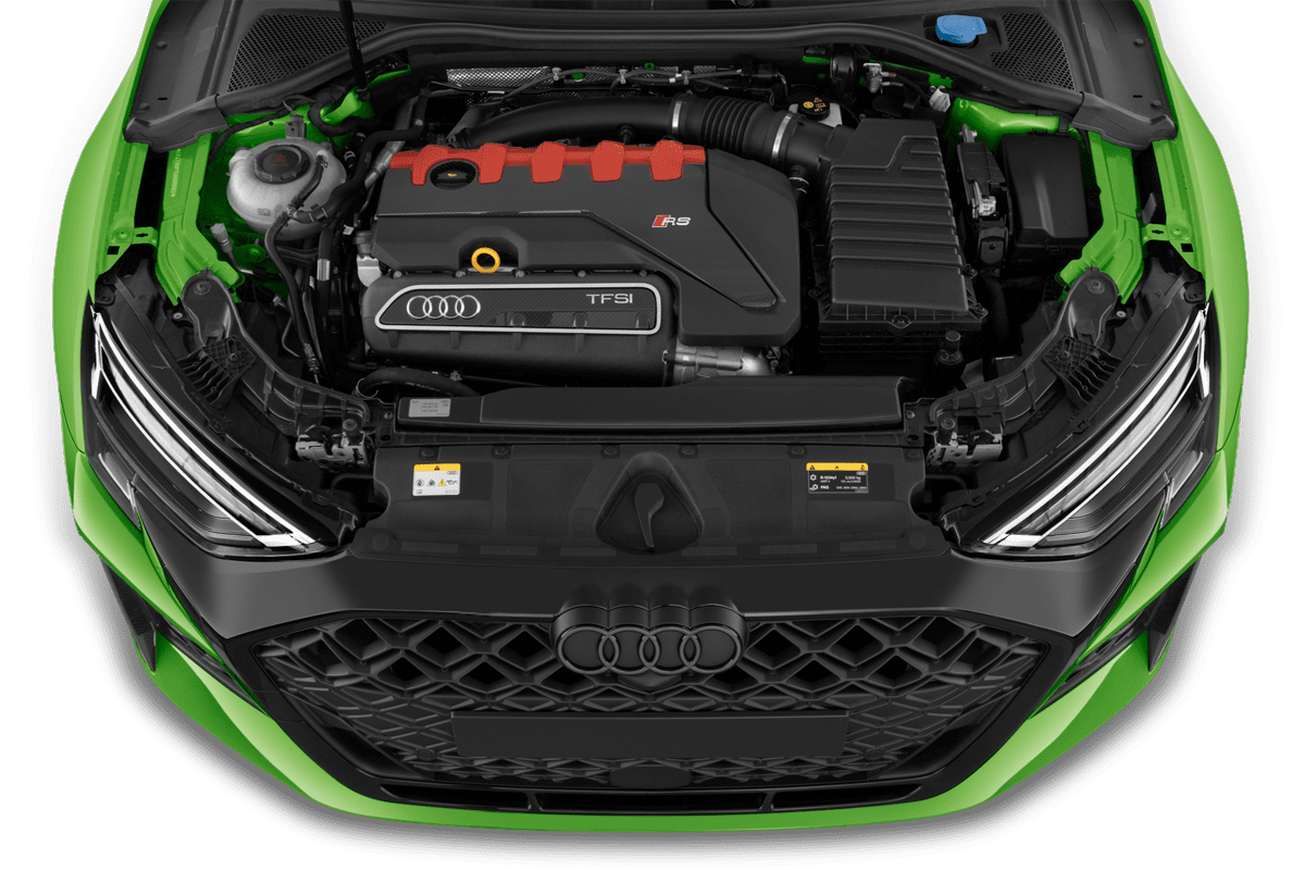 Motorraum eines Audi RS3 Sportback 