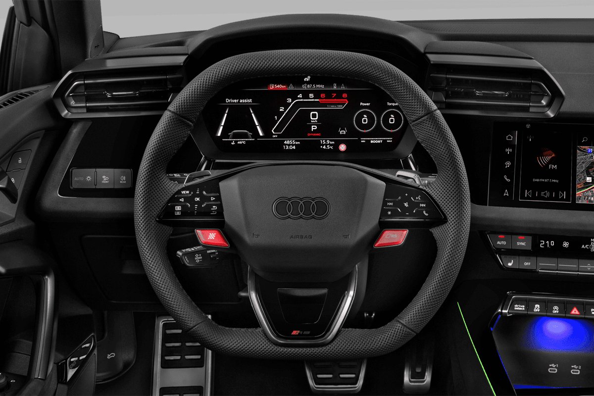 Lenkrad eines Audi RS3 Sportback 