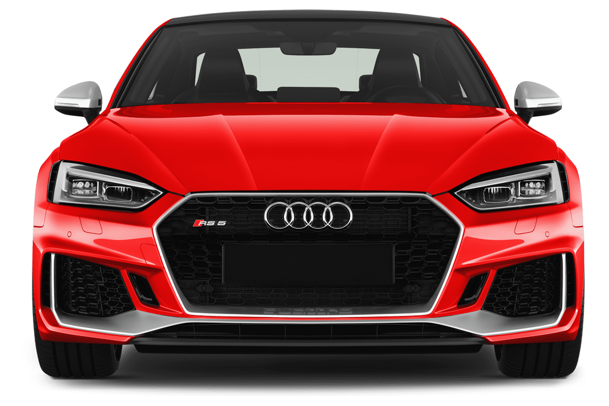 Frontansicht eines Audi RS5 Coupé, freigestellt