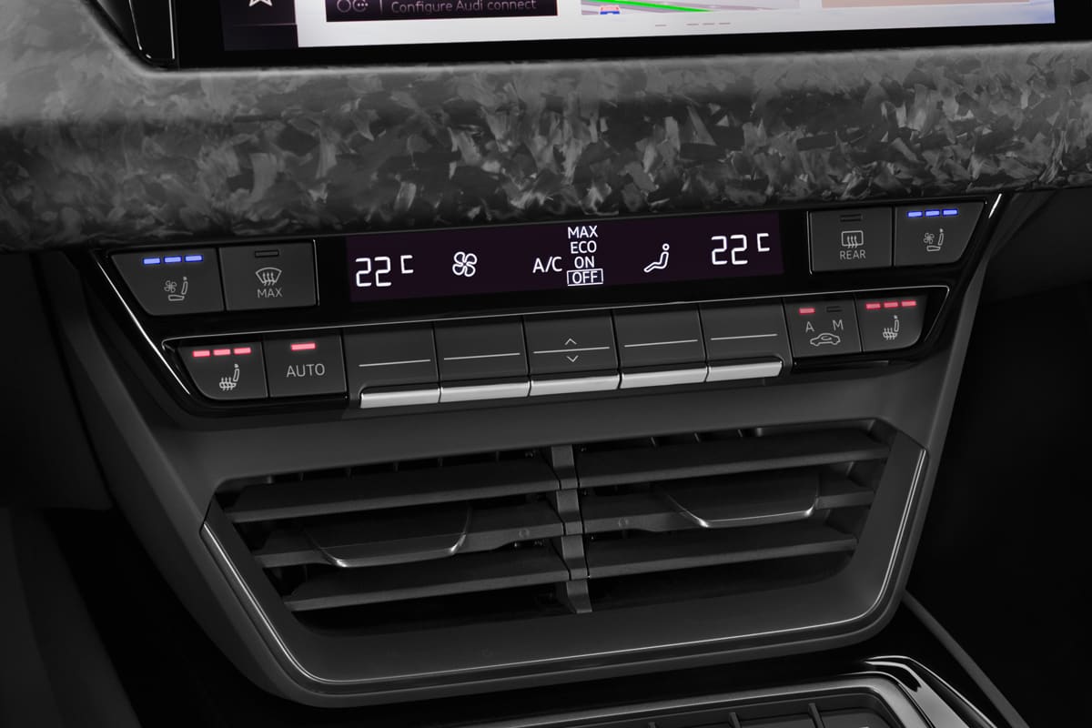 Klimasteuerung eines Audi RS e-tron GT