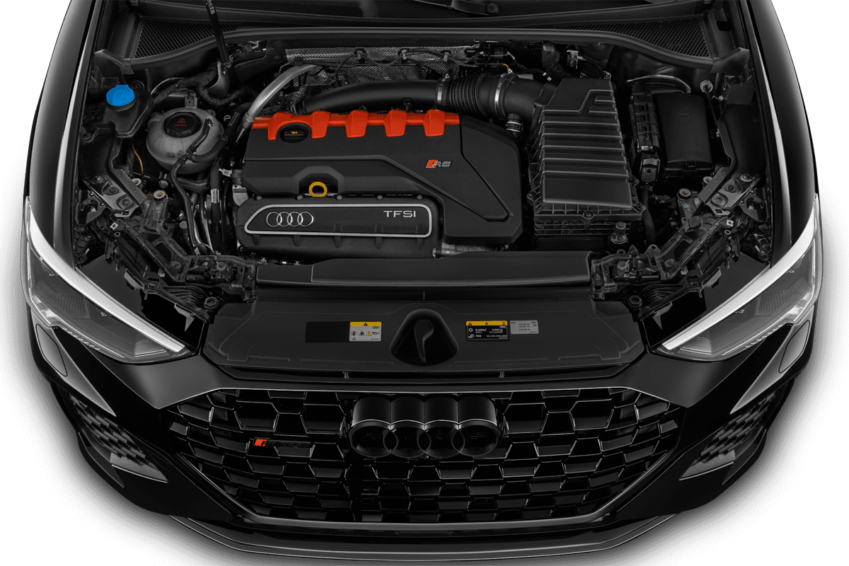 Motorraum eines Audi RS Q3 Sportback