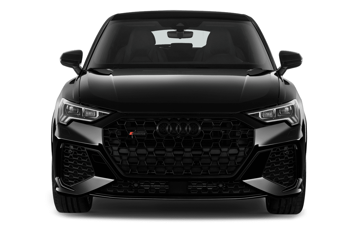 Frontansicht eines Audi RS Q3 Sportback, freigestellt