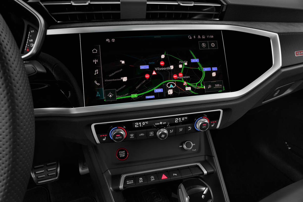 Mittelkonsole eines Audi RS Q3 Sportback