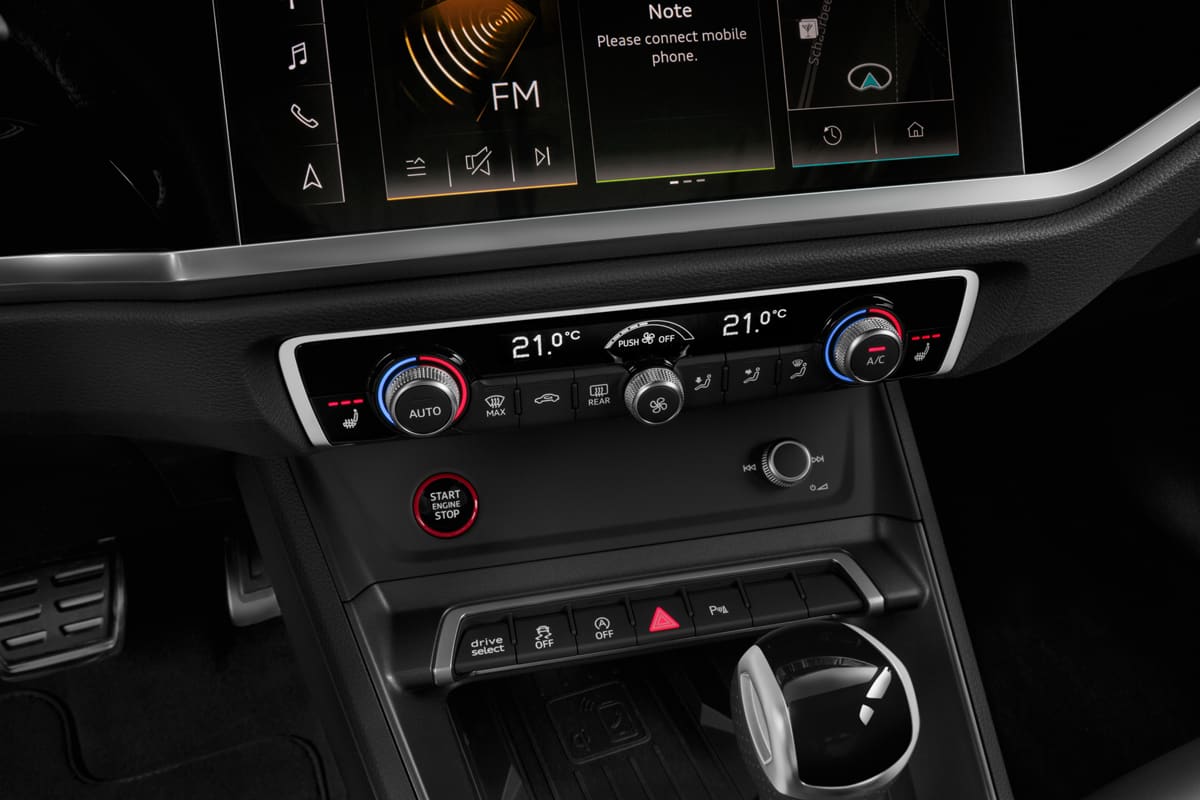 Klimasteuerung eines Audi RS Q3 Sportback