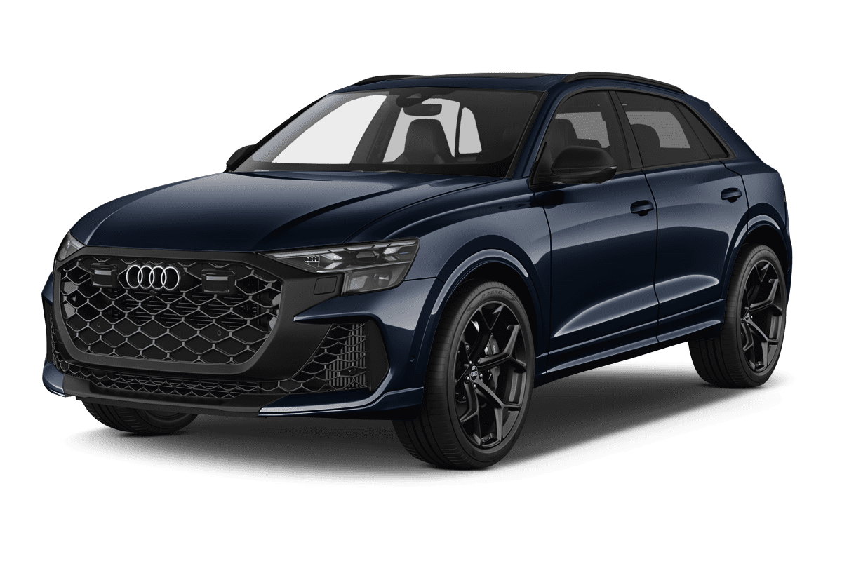 Schräge Frontansicht eines Audi RS Q8, freigestellt