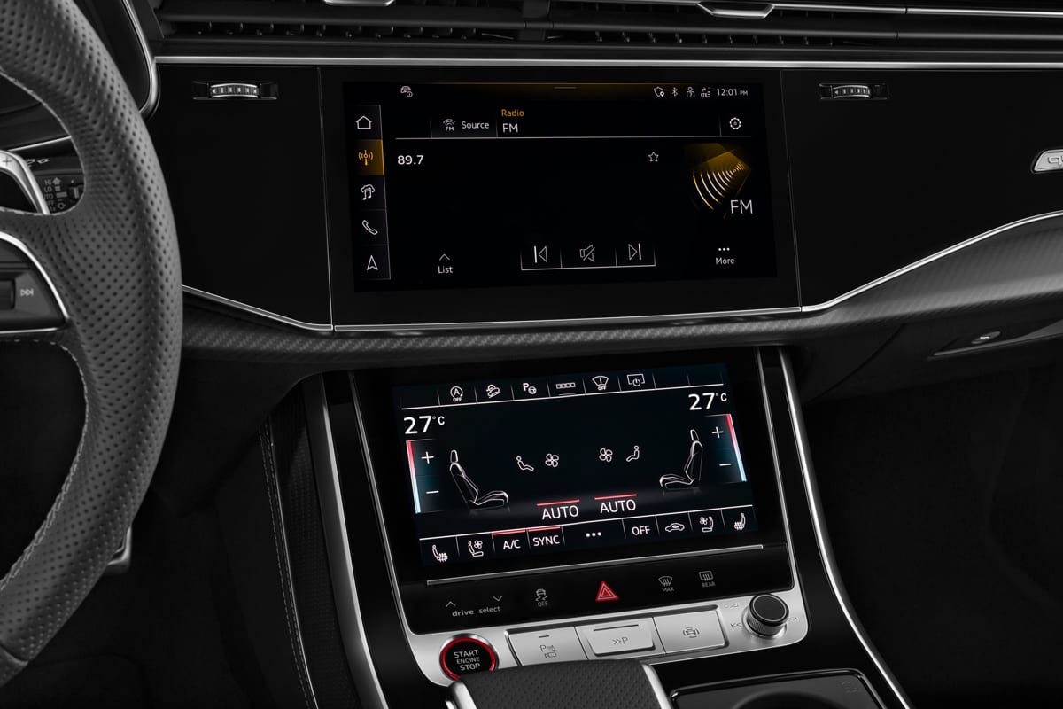 Audiosystem eines Audi RS Q8 SUV