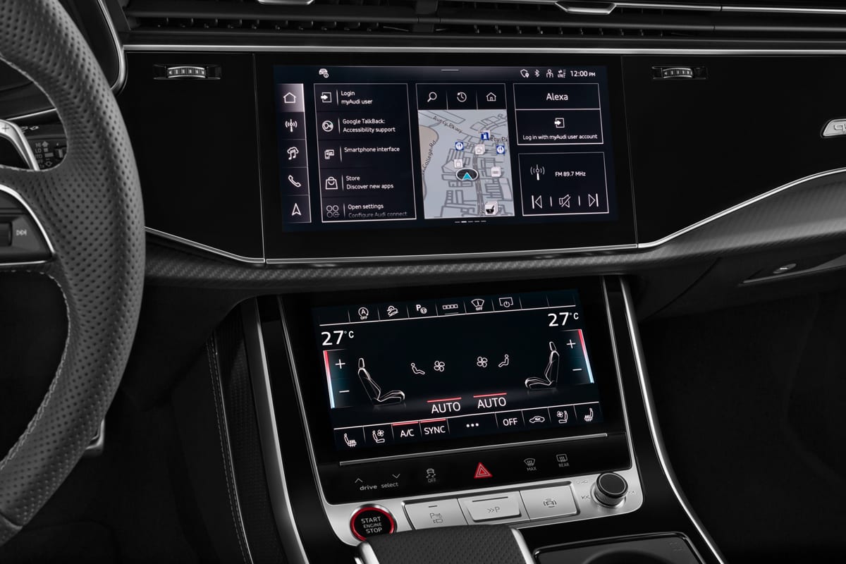 Klimasteuerung eines Audi RS Q8 SUV