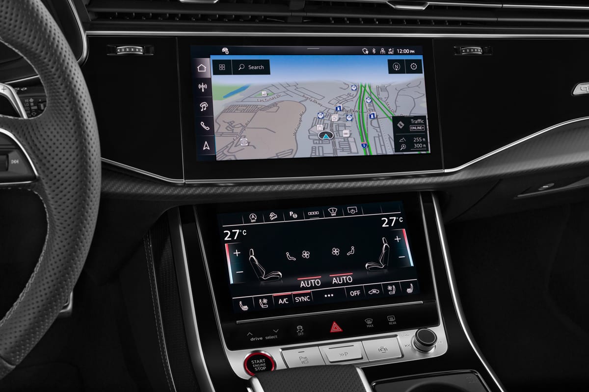 Mittelkonsole eines Audi RS Q8 SUV