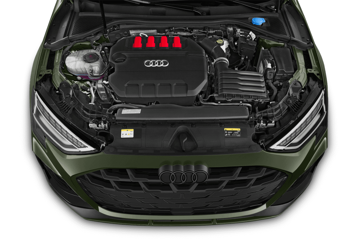 Motorraum eines Audi S3 Limousine