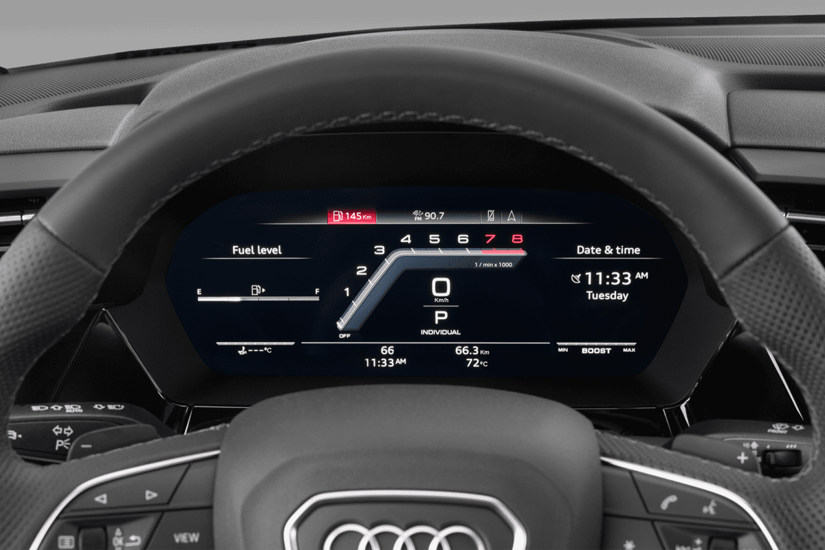 Kombiinstrument eines Audi S3 Limousine