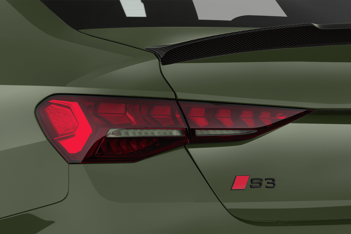 Heckleuchten eines Audi S3 Limousine