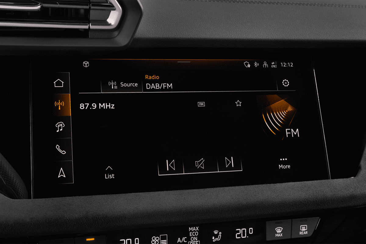 Audiosystem eines Audi S3 Sportback 