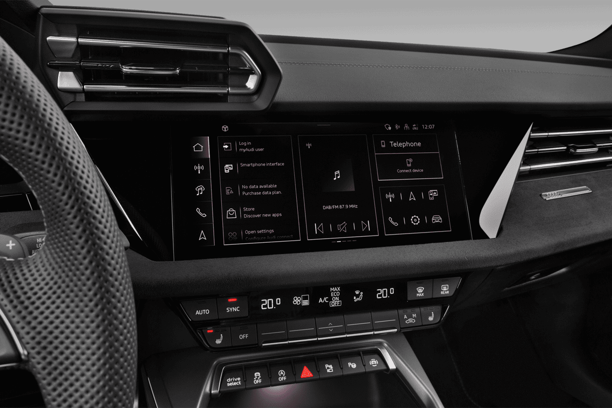 Mittelkonsole eines Audi S3 Sportback 