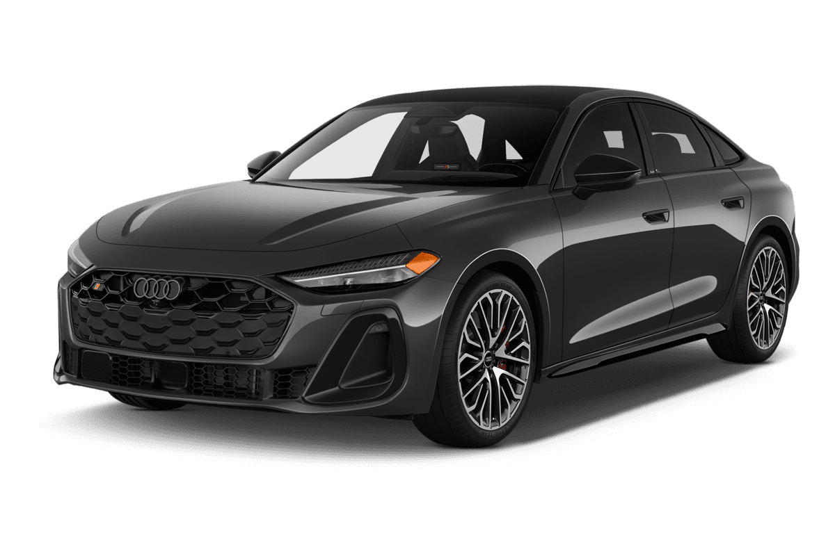 Schräge Frontansicht eines Audi S5 Limousine , freigestellt