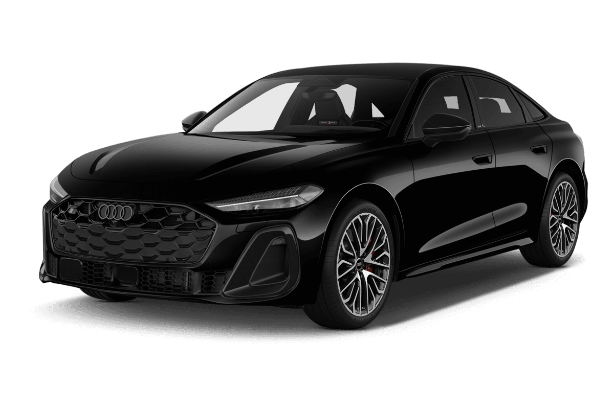 Schräge Frontansicht eines Audi S5 Limousine , freigestellt