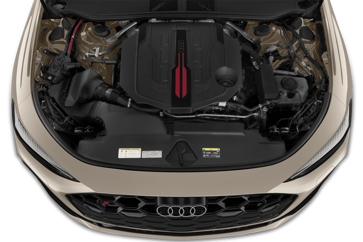 Motorraum eines Audi S5 Avant 