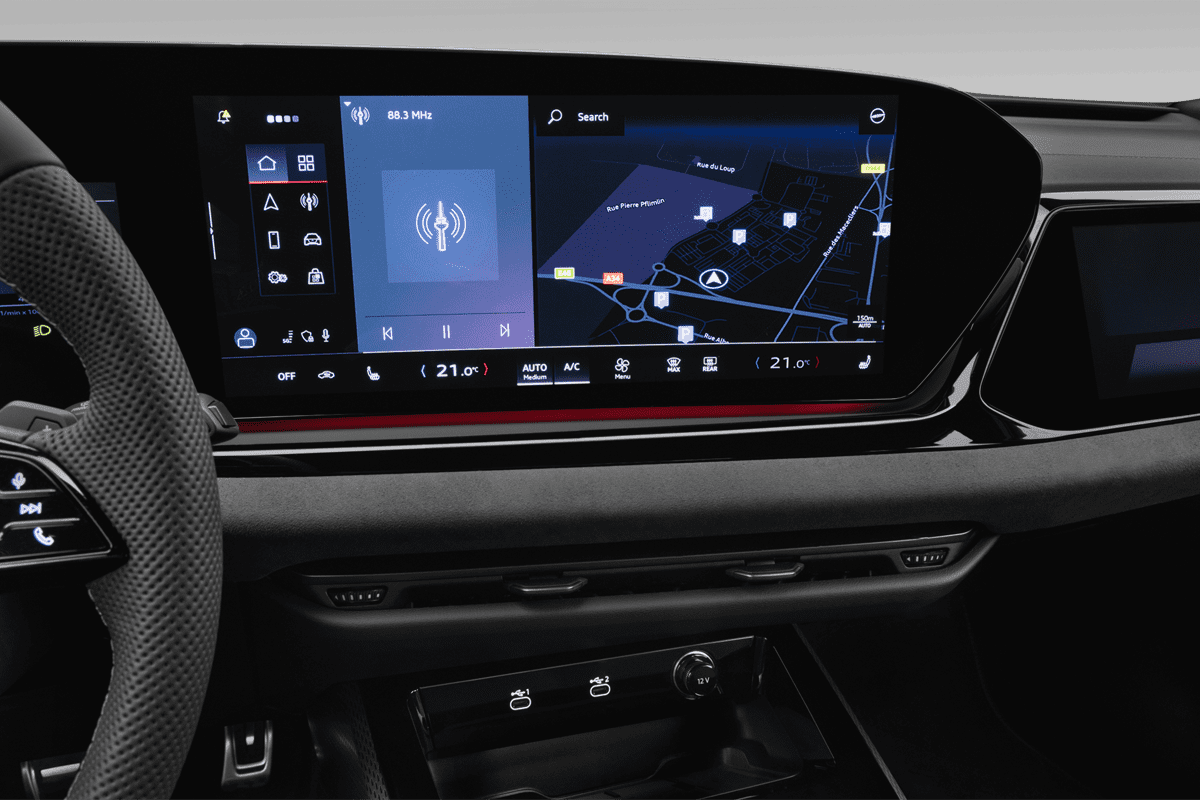 Mittelkonsole eines Audi S5 Avant 