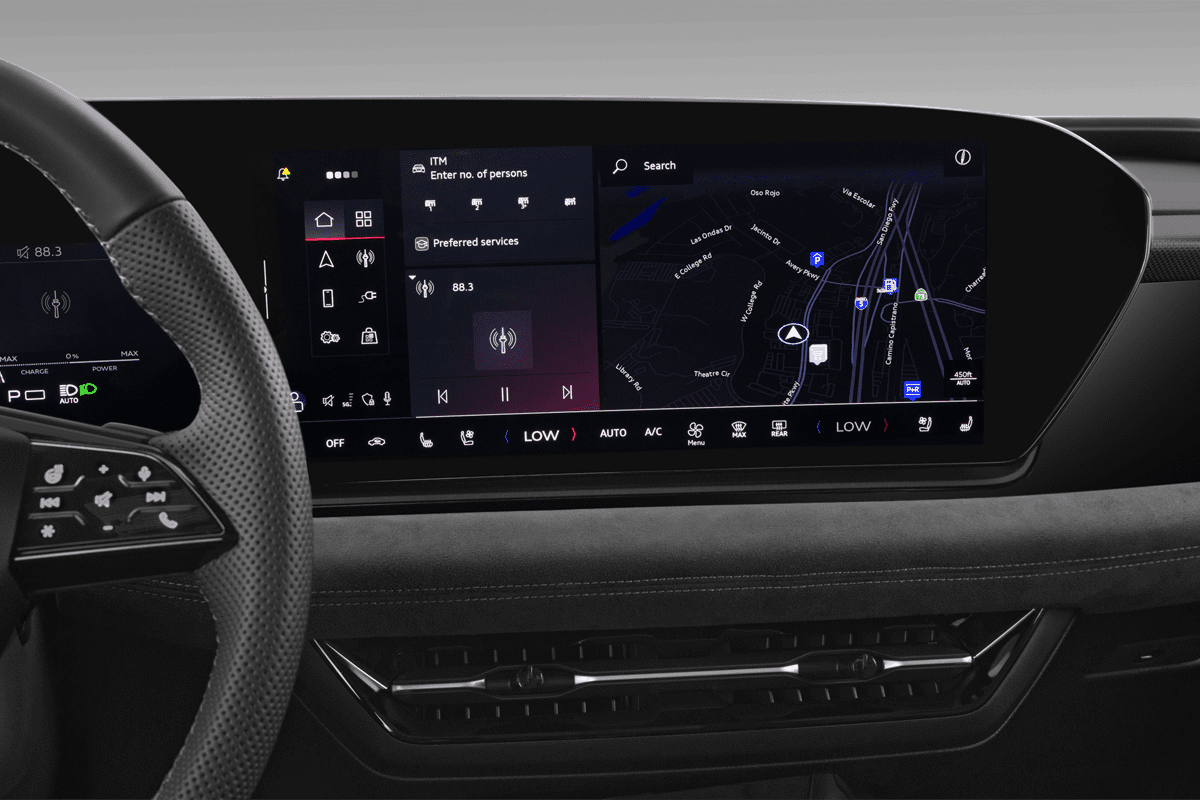 Mittelkonsole eines Audi A6 Sportback e-tron 