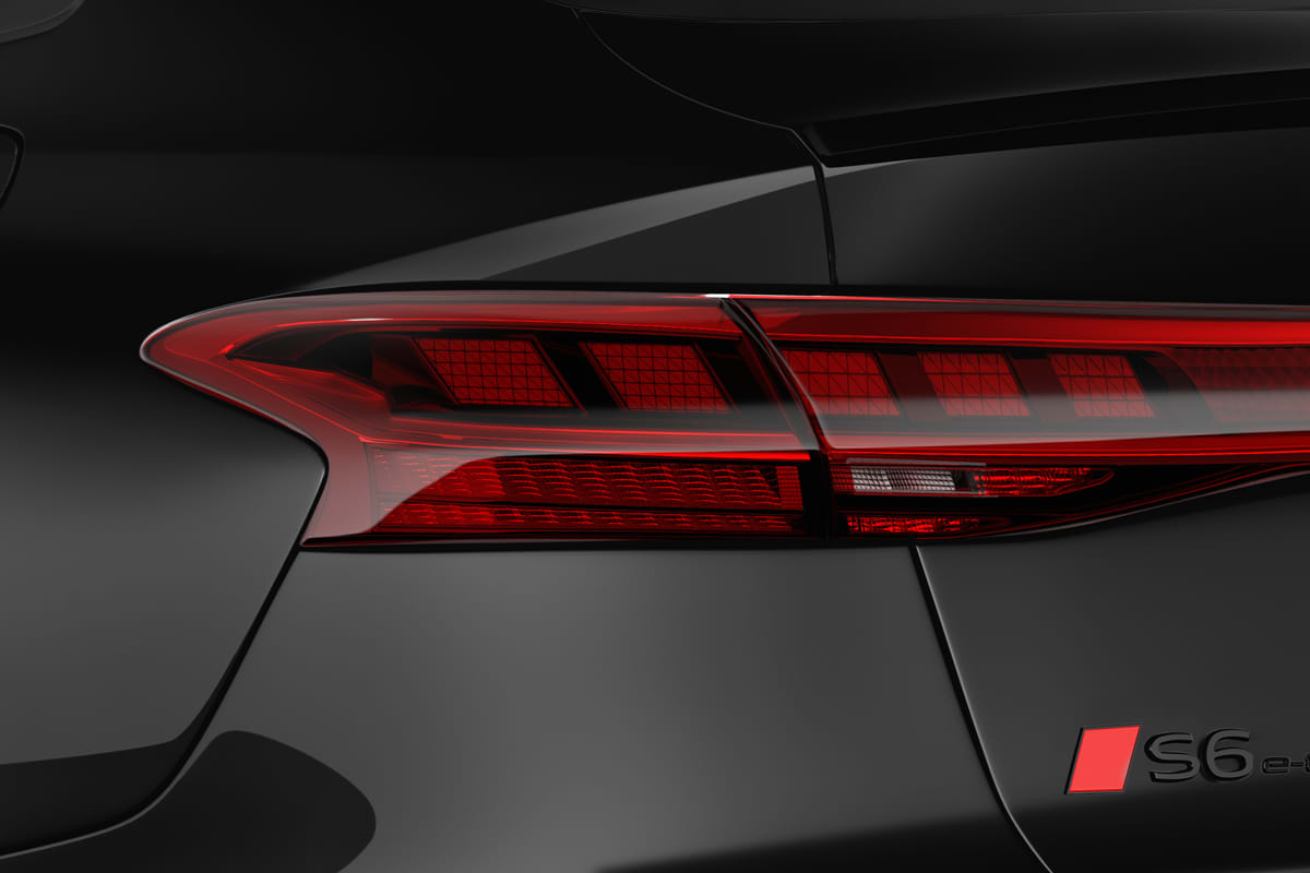 Heckleuchten eines Audi A6 Sportback e-tron 