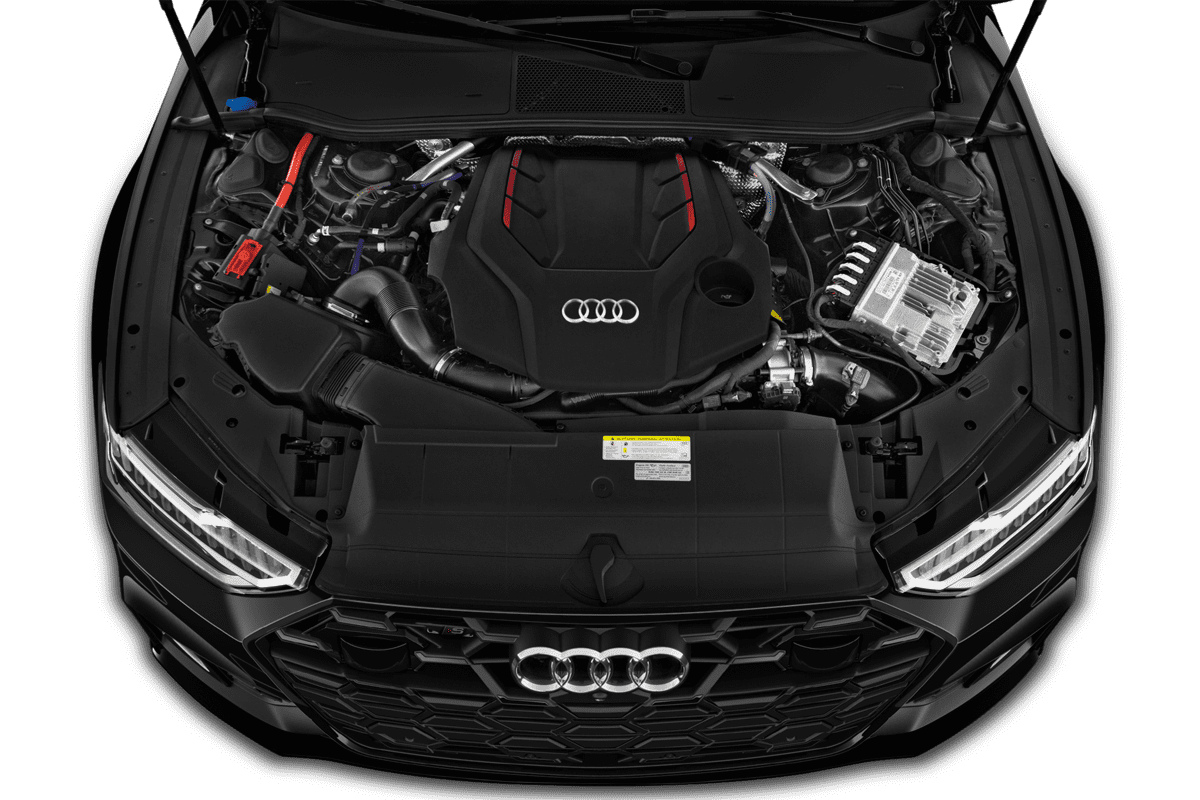 Motorraum eines Audi S7 Sportback