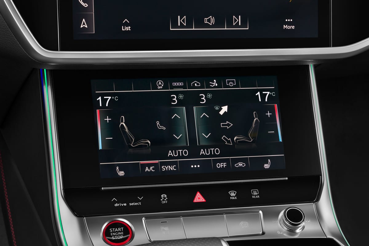 Klimasteuerung eines Audi S7 Sportback